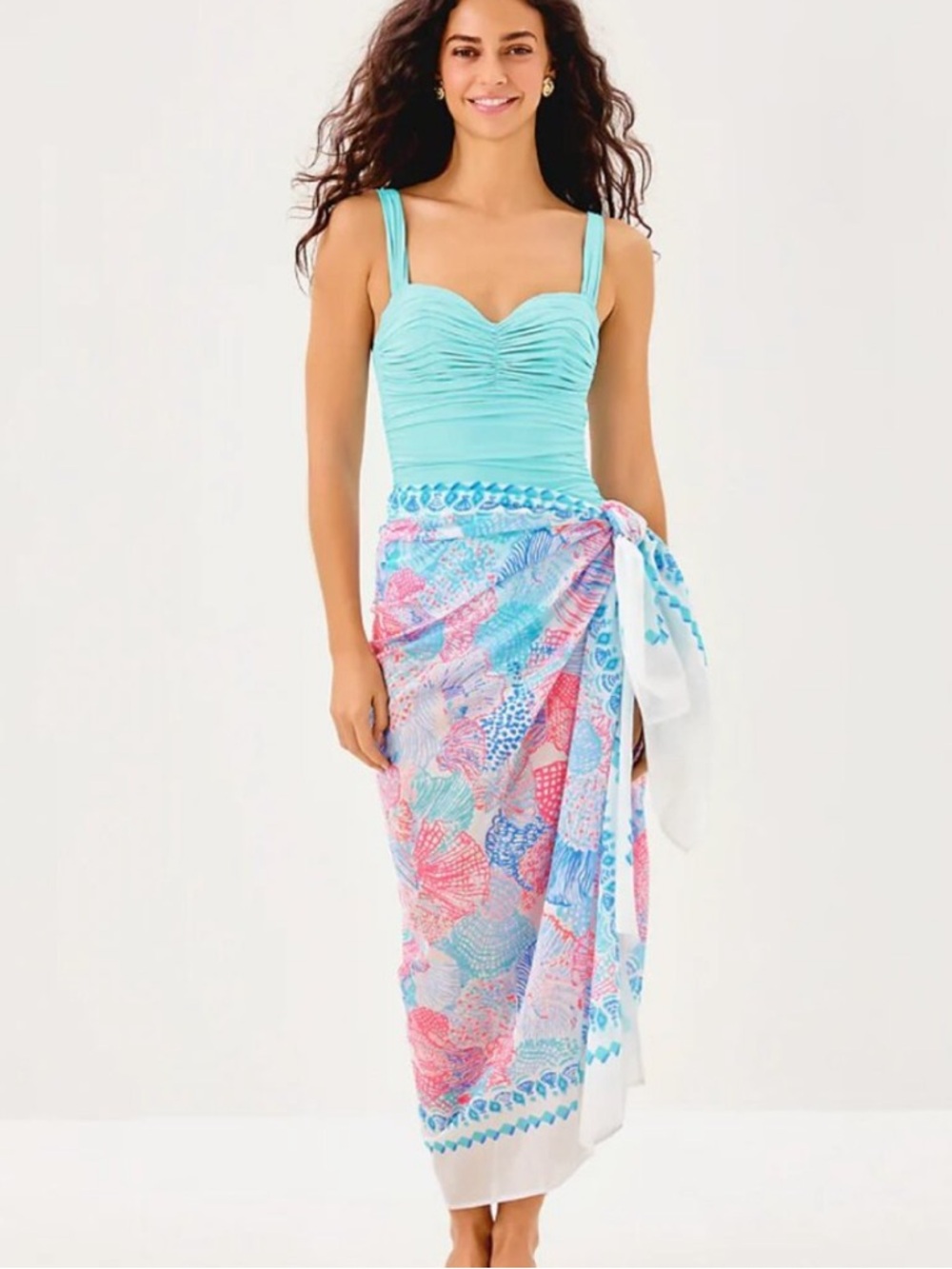 NWT Lilly Pulitzer Sarong Pareo Coverup Roar of The Seas